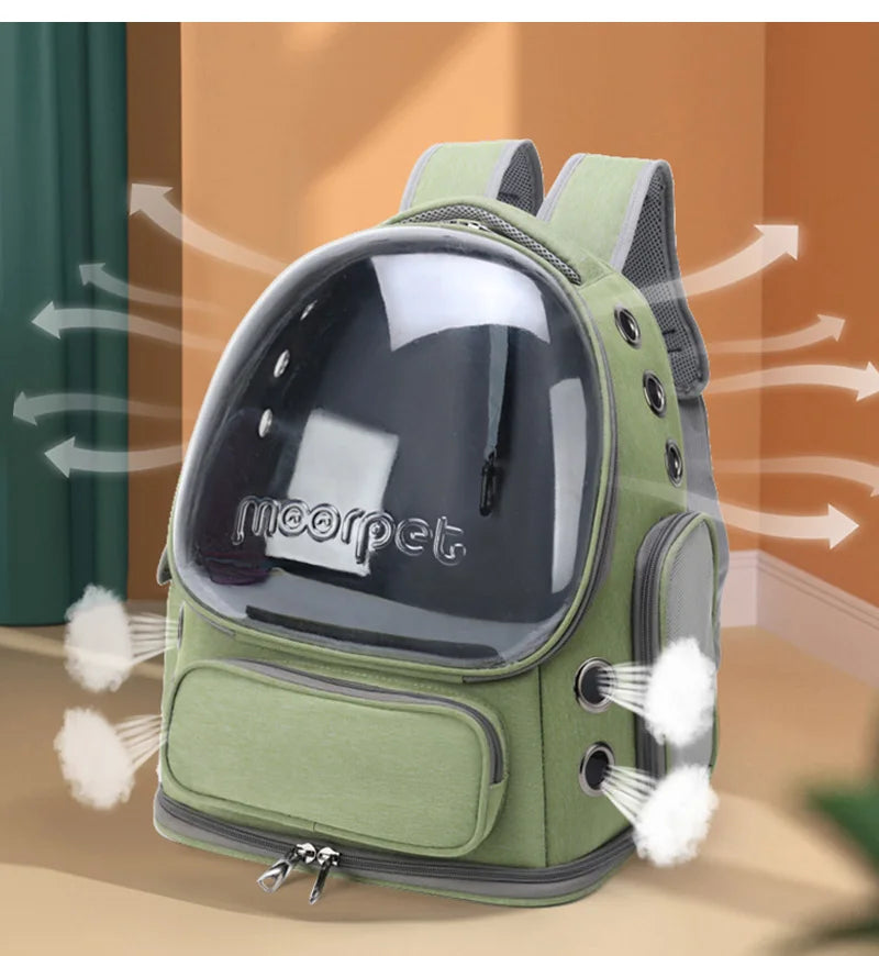 Transparent Cat Carrier Backpack – Breathable Travel Bag for Pets