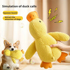 Plush Duck Dog Toy – Bite-Resistant Chew Toy with Squeaker