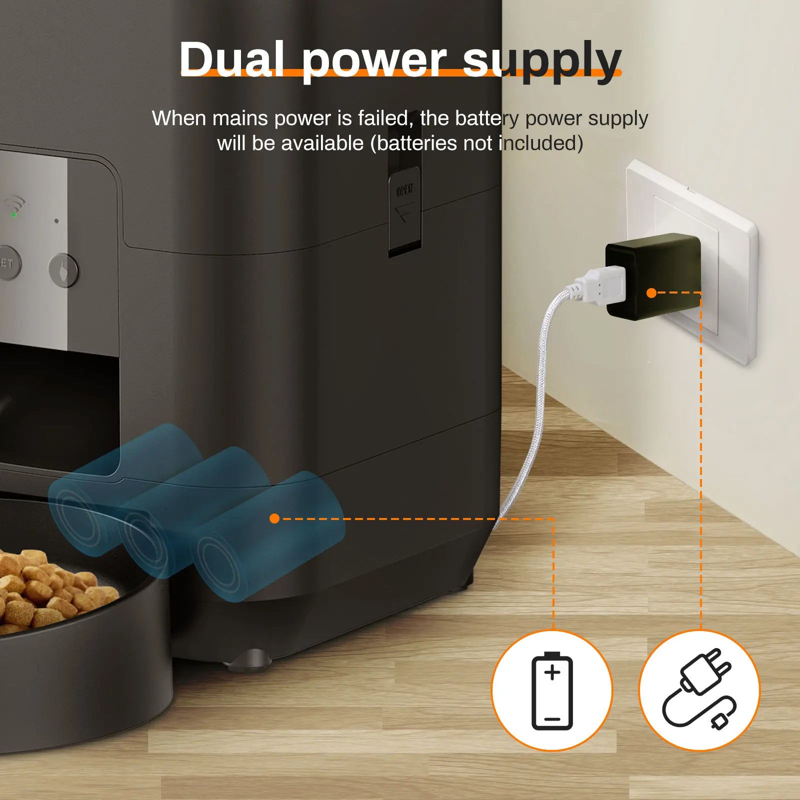 Smart Automatic Pet Feeder – Timed Cat & Dog Food Dispenser