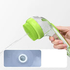 Pet Shampoo Bath Brush with Soap Dispenser – Soft Silicone Grooming Tool