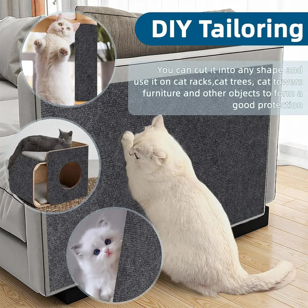 Self-Adhesive Cat Scratch Protector - Cut-to-Size Furniture Protection Mat