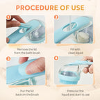 Dog Bath Brush with Shampoo Dispenser - 2-in-1 Grooming & Washing Tool