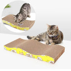 Corrugated Cat Scratching Board with Catnip - Multi-Functional Claw Grinding Plate