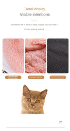 Plush Cat & Dog Nest – Warm Detachable Pet Bed for Winter