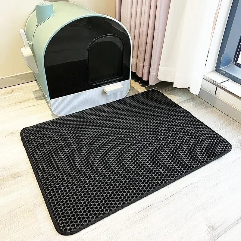 Waterproof Cat Litter Mat – Double Layer Non-Slip Pet Clean Pad