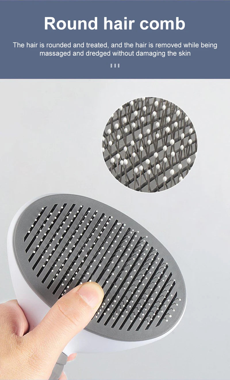 Pet Grooming Brush – Dog & Cat Hair Remover Comb for Long Hair