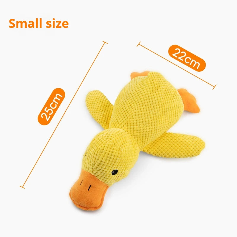 Plush Duck Dog Toy – Bite-Resistant Chew Toy with Squeaker