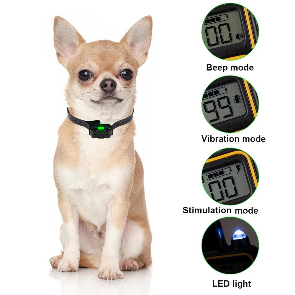 Waterproof Dog Training Collar - 800M Remote with 99 Vibration/Shock Levels