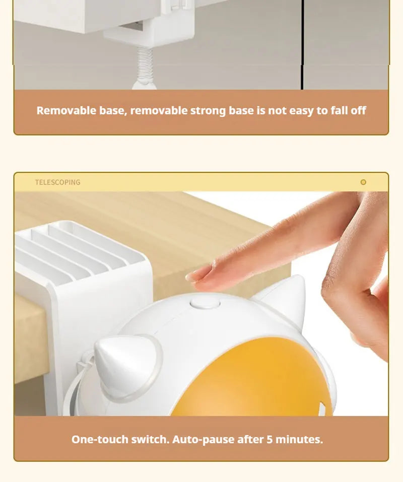 Automatic Lifting Cat Toy - Electric Teaser Ball with Adjustable Clamp