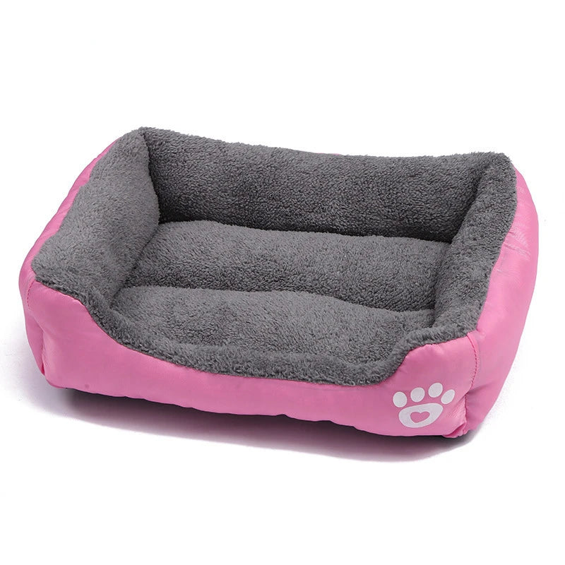 Large Square Pet Bed – Plush Washable Dog & Cat Sofa