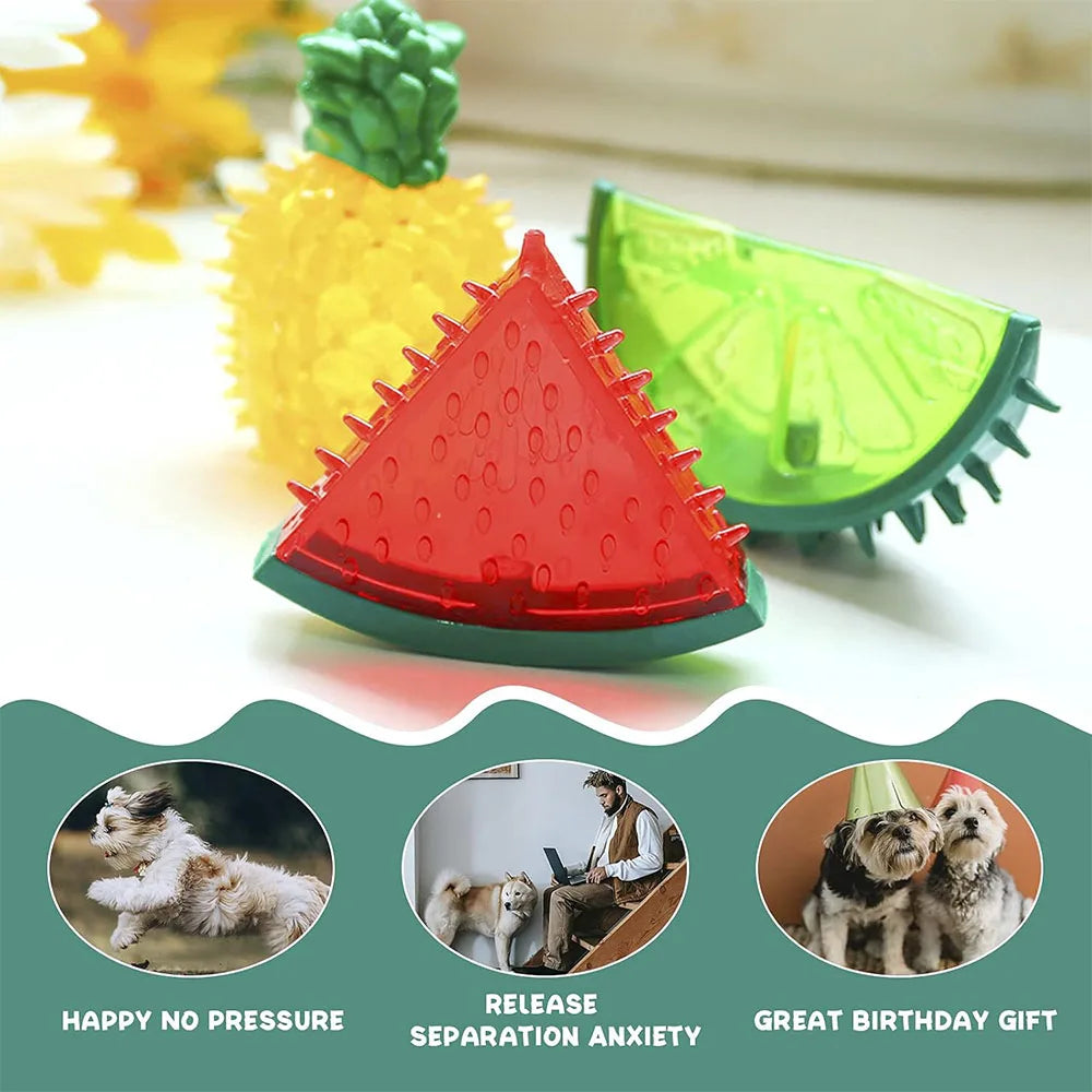 Freezable Cooling Chew Toy - Summer Fruit Design for Dogs & Cats