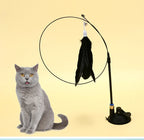 Cat Teaser Wand Toy – Bell & Replaceable Feather Interactive Stick