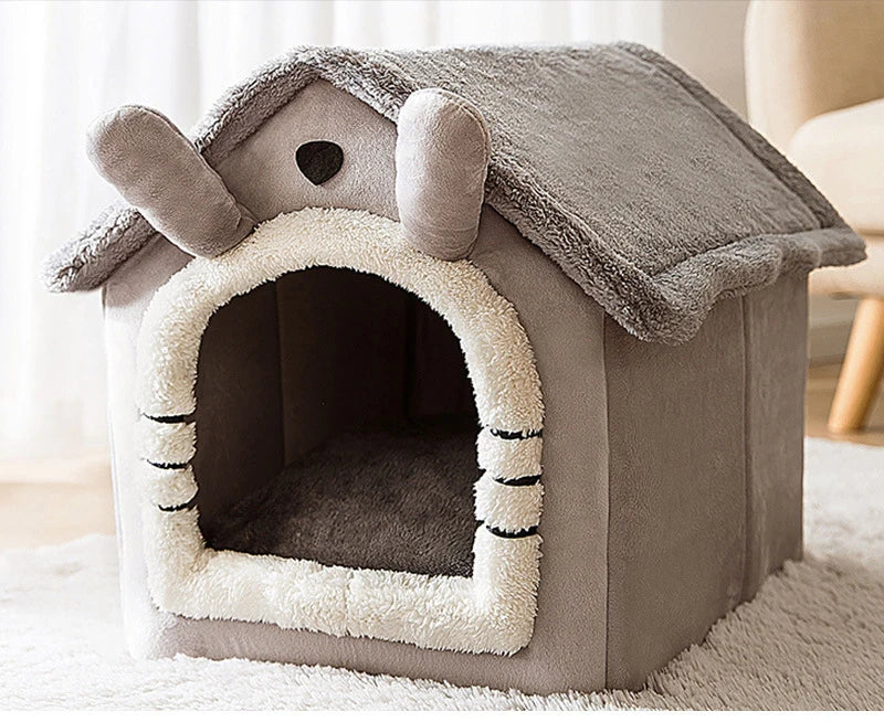 Medium Dog Kennel Bed – Soft Removable Winter Puppy House