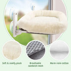 Window Cat Hammock - Suction Cup Mounted Sunbathing Perch