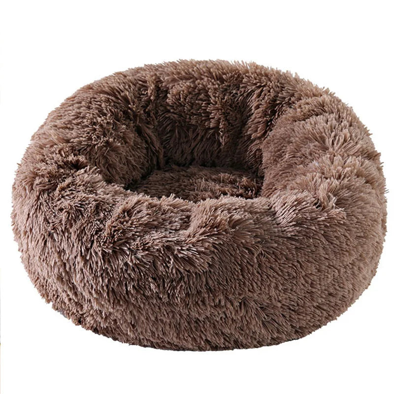 Plush Cat & Dog Nest – Warm Detachable Pet Bed for Winter