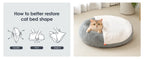 Enclosed Cat Cave Bed - Hooded Donut Design with Non-Slip Base