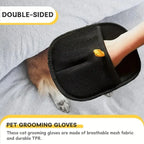 Reusable Pet Hair Removal Gloves – Double Brush Design for Cats & Dogs