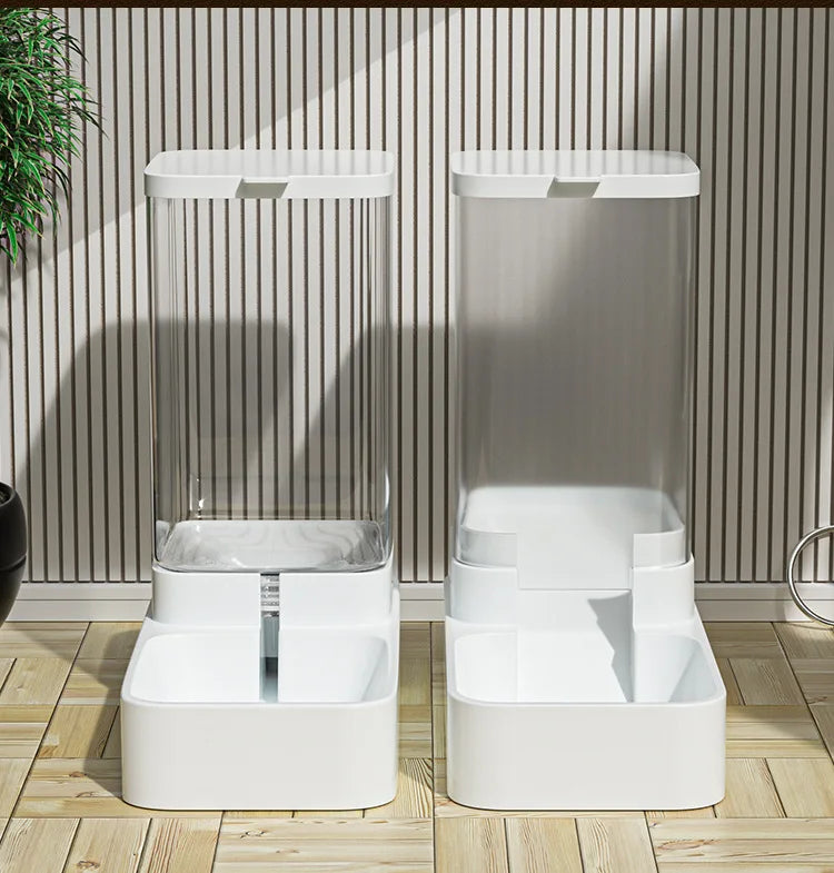 Automatic Cat Feeder & Water Dispenser – Gravity Food Container for Pets