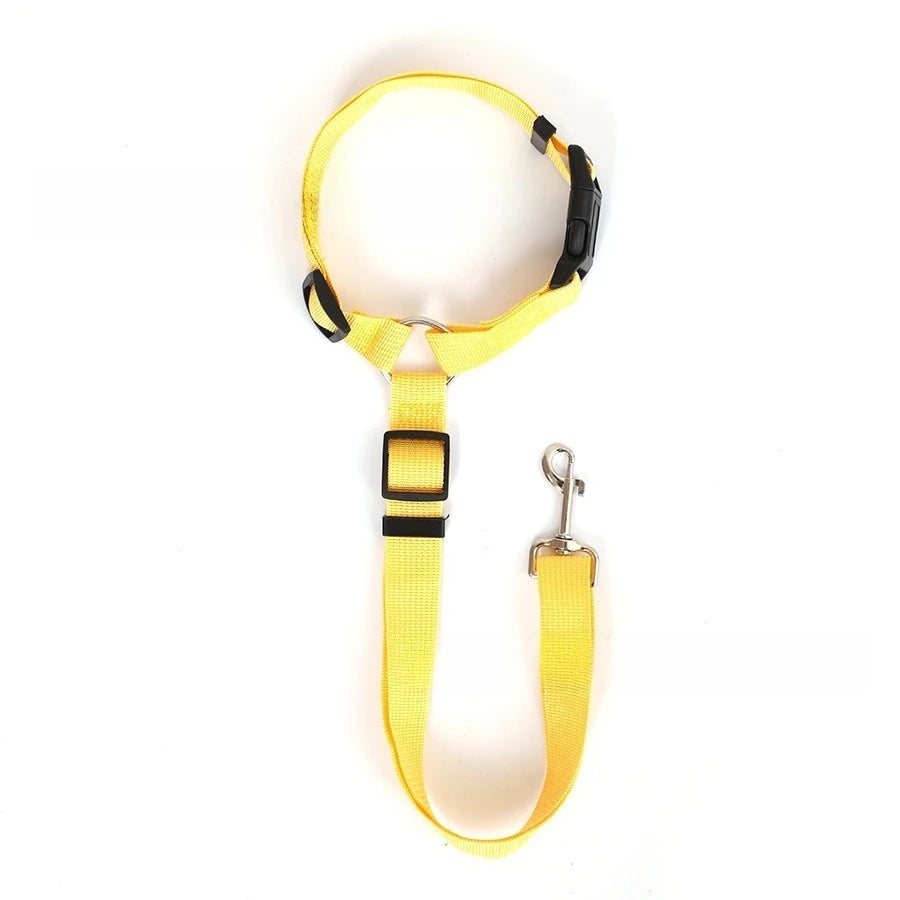 2-in-1 Pet Car Seat Belt & Leash – Adjustable Dog Safety Harness