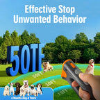 Ultrasonic Dog Training Device - Anti-Bark Deterrent with LED Flashlight