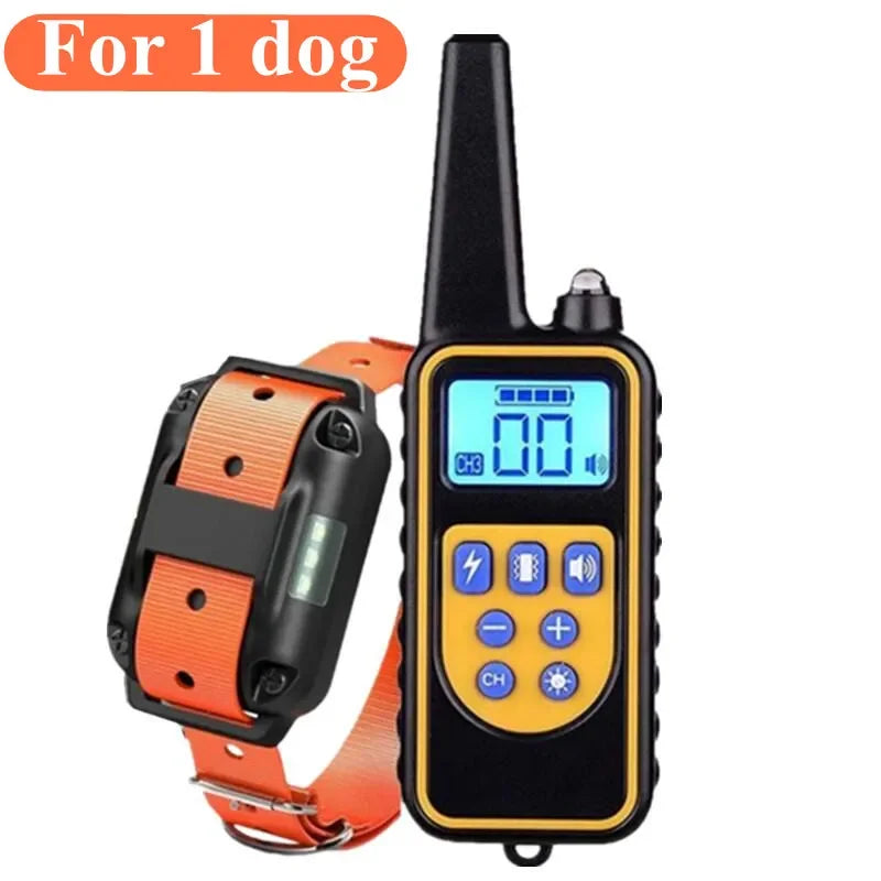 Waterproof Dog Training Collar - 800M Remote with 99 Vibration/Shock Levels