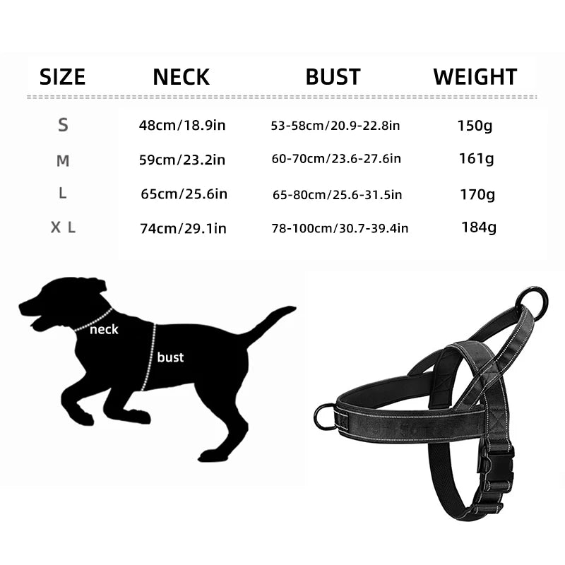 Durable No-Pull Dog Harness – Reflective Pet Harness with Handle