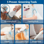 Pet Grooming Vacuum Kit - 2.3L Capacity Hair Collection System