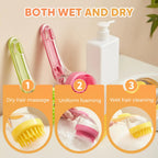 Dog Bath Brush with Shampoo Dispenser - 2-in-1 Grooming & Washing Tool