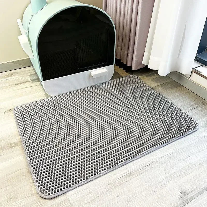 Waterproof Cat Litter Mat – Double Layer Non-Slip Pet Clean Pad