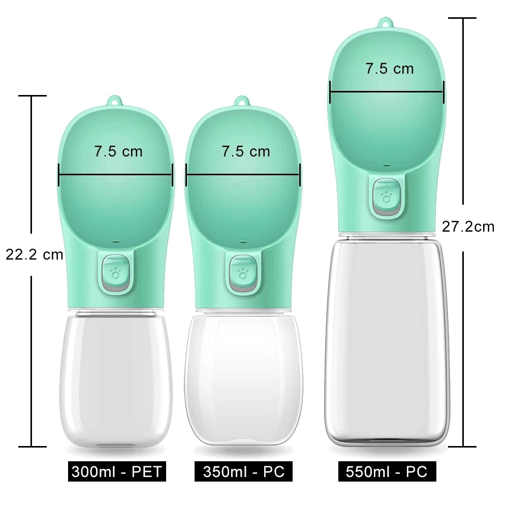 Portable Dog Water Bottle – Outdoor Leakproof Pet Drinking Bowl