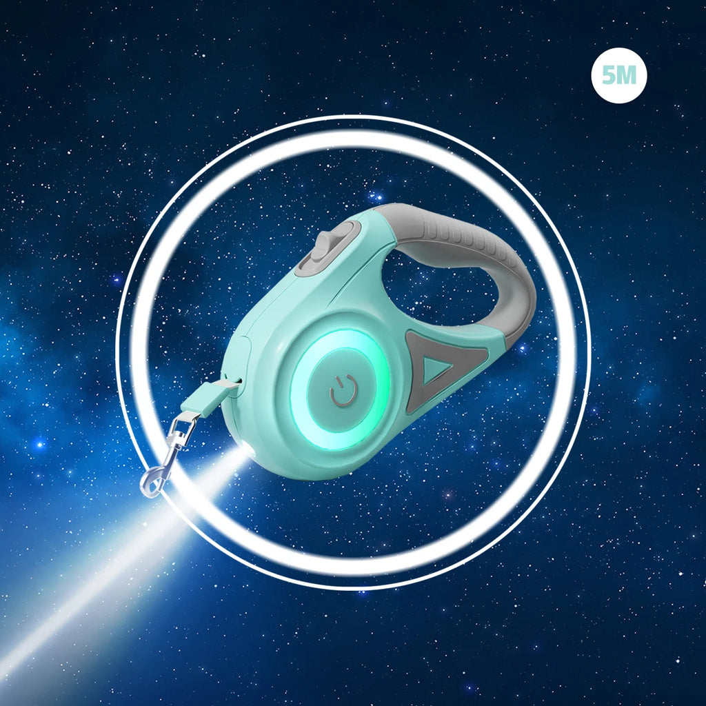 LED Retractable Dog Leash - Illuminated Roulette Leash