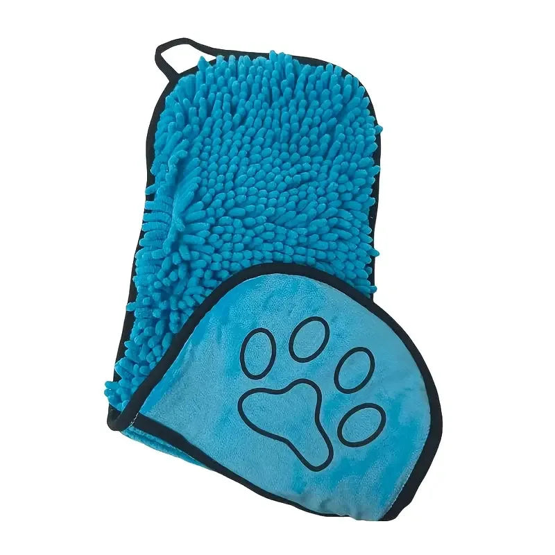 Super Absorbent Pet Bath Towel - Quick-Dry Chenille Dog & Cat Drying Towel