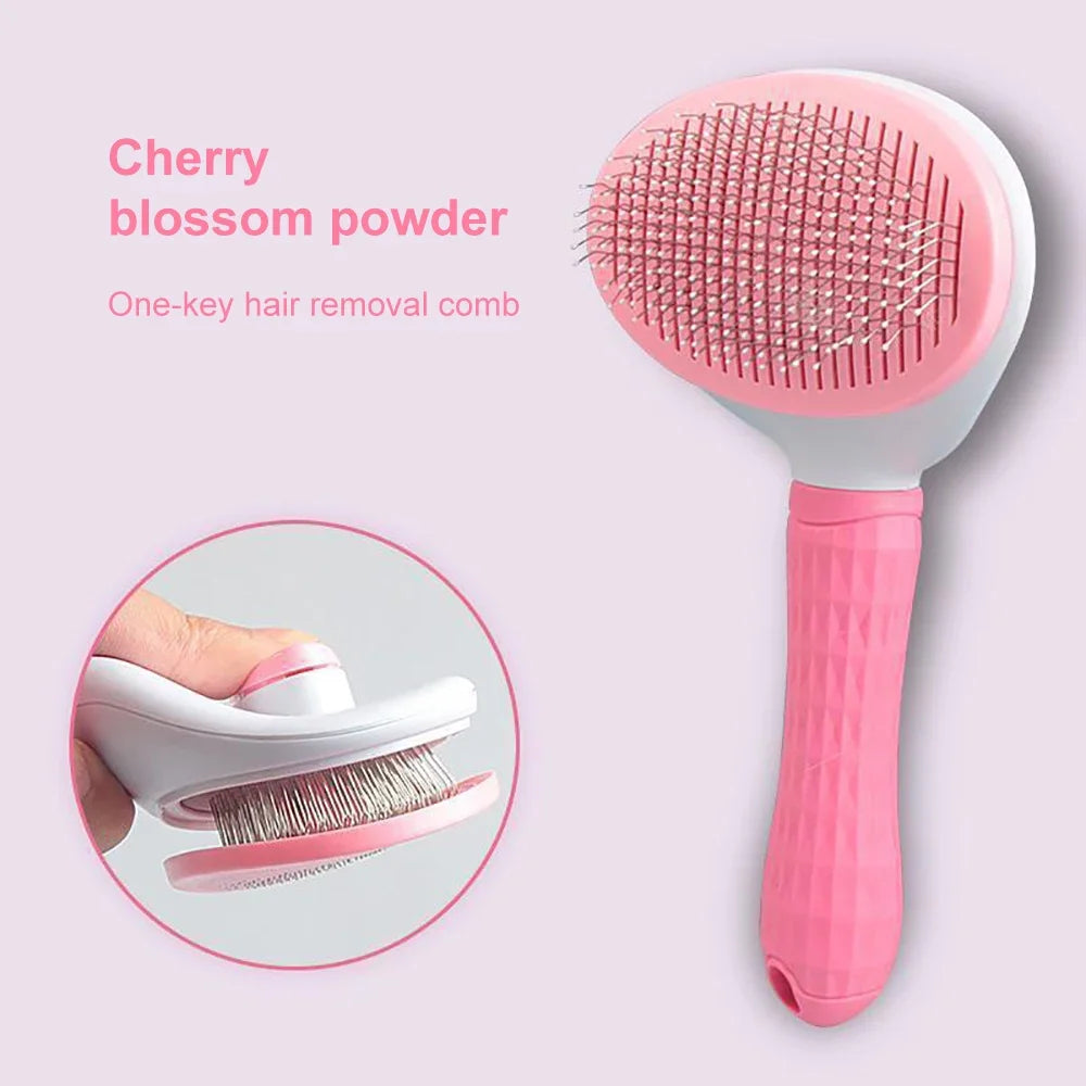 Pet Grooming Brush – Dog & Cat Hair Remover Comb for Long Hair