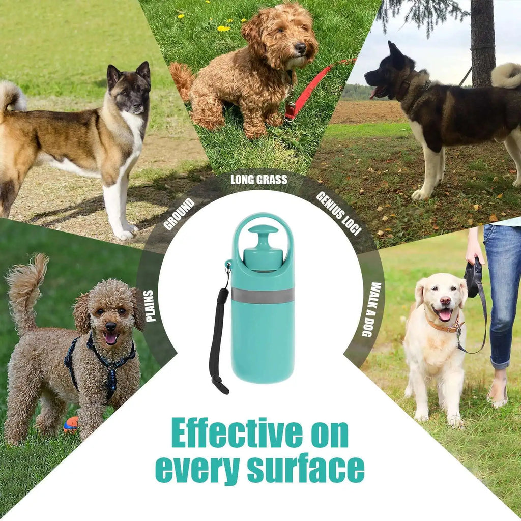 Portable Poop Scooper - Handheld Waste Cleaner with Built-in Bag Dispenser
