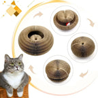 Foldable Cat Scratcher Bed - Curved Cardboard Scratcher & Lounge