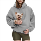 Pet Carrier Hoodie - Hands-Free Wearable Pouch for Small Dogs & Cats