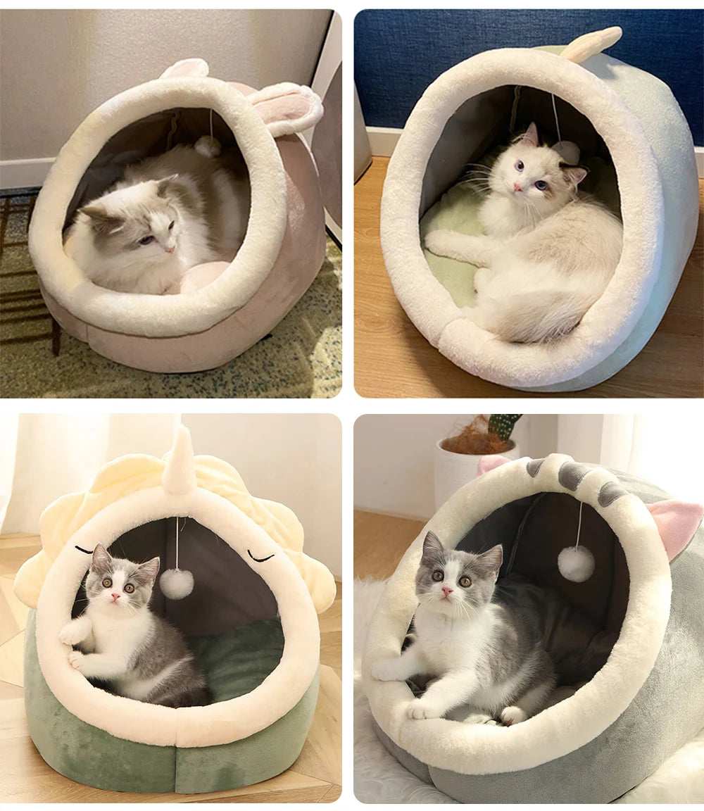 Washable Pet Lounger – Cozy Warm Bed for Cats & Small Dogs