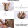 Foldable Cat Scratcher Bed - Curved Cardboard Scratcher & Lounge