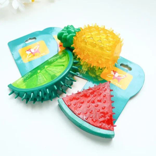 Freezable Cooling Chew Toy - Summer Fruit Design for Dogs & Cats