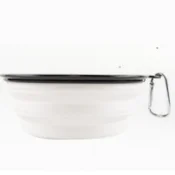 H5867c4167ce743e88b3e4940ed74d545I.webp Collapsible Silicone Pet Bowl - 2-in-1 Food & Water Container with Carabiner