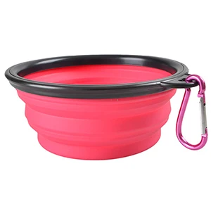 H5a30d1b18cb94e119eed8d87ade8b17en.webp Collapsible Silicone Pet Bowl - 2-in-1 Food & Water Container with Carabiner