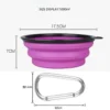 H6aa067045f7b4e01b4b91c29ca75e729l.webp Collapsible Silicone Pet Bowl - 2-in-1 Food & Water Container with Carabiner