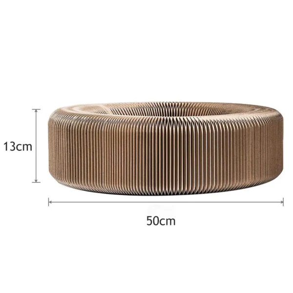 Foldable Cat Scratcher Bed - Curved Cardboard Scratcher & Lounge