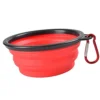 H8629b0b99aa145b090b2905d5002c5731.webp Collapsible Silicone Pet Bowl - 2-in-1 Food & Water Container with Carabiner
