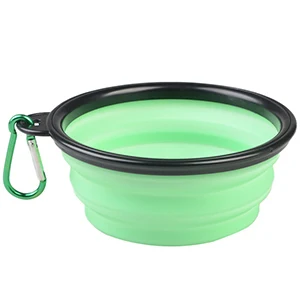 H9c1ec3419c0c43eeb1b173dcb3b410a5J.webp Collapsible Silicone Pet Bowl - 2-in-1 Food & Water Container with Carabiner