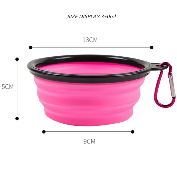 Hbdc870f819c74a3f99396ca598dcac16c.webp Collapsible Silicone Pet Bowl - 2-in-1 Food & Water Container with Carabiner