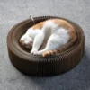 Foldable Cat Scratcher Bed - Curved Cardboard Scratcher & Lounge