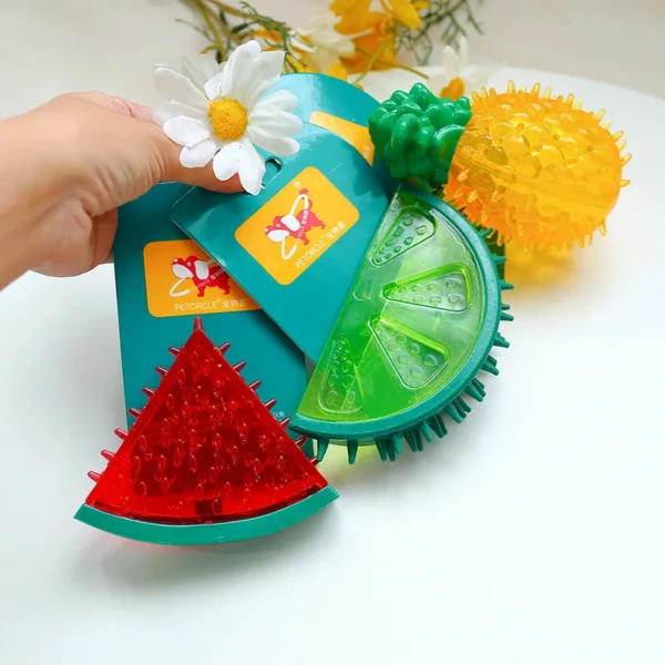 Freezable Cooling Chew Toy - Summer Fruit Design for Dogs & Cats