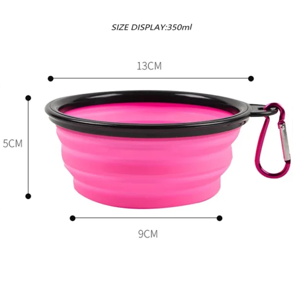Hde0876e2a93c4341837aa2dbe8db1d10M.webp Collapsible Silicone Pet Bowl - 2-in-1 Food & Water Container with Carabiner