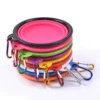 Hf765f476752a4b0283eb8142d2013809c.webp Collapsible Silicone Pet Bowl - 2-in-1 Food & Water Container with Carabiner